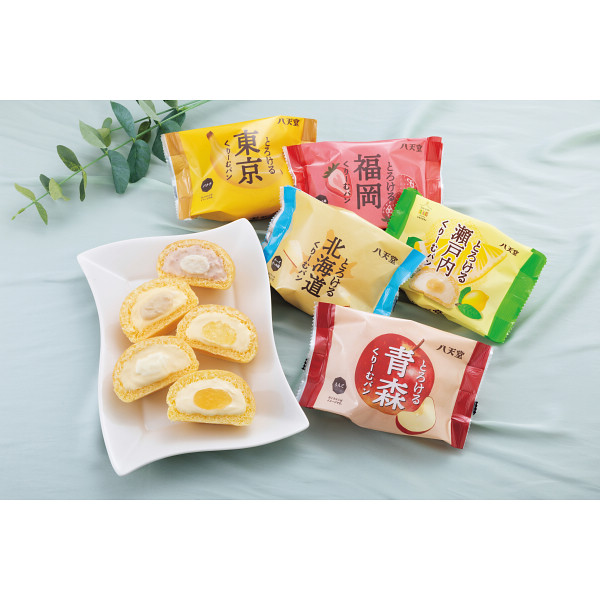 八天堂　ふるさとくりーむパン５種１０個詰合せ【25-1005-551】