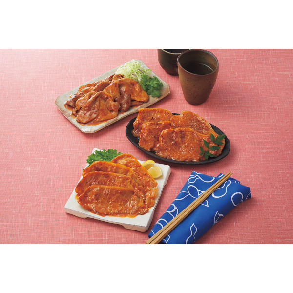 「賛否両論」　こだわり三種の味付け豚ロースギフト【25-1023-517】