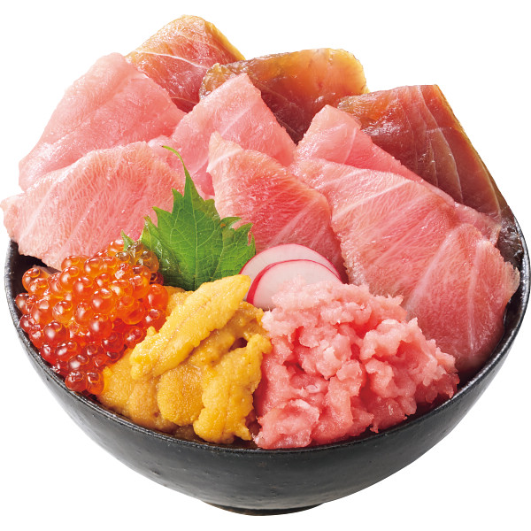 本マグロ大トロメバチネギトロウニイクラマグロ丼【25-1038-93】