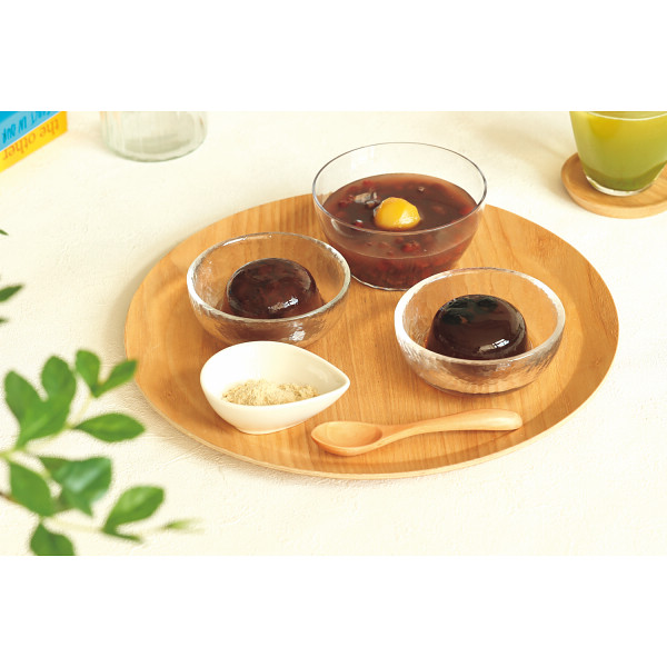 丹波黒豆茶と小豆茶のゼリー・大納言冷し栗ぜんざい【25-1237-53】