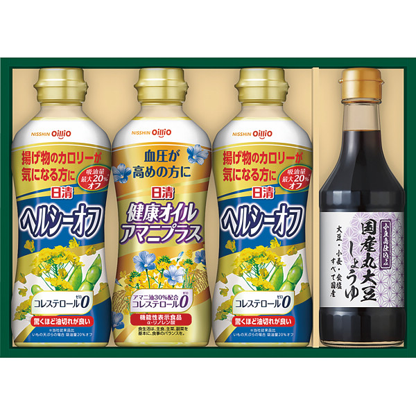 日清　バラエティオイル＆丸大豆しょうゆギフト【25-1241-69】