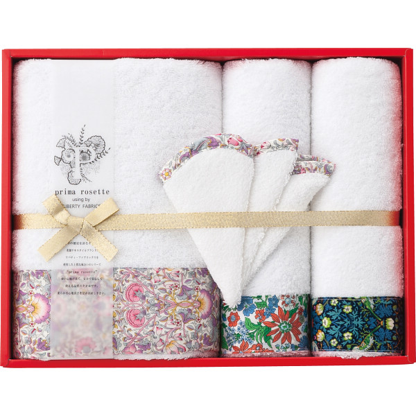 プリマロゼッタ　バス・フェイスタオル・ミニハンカチセット【26-7077-93】