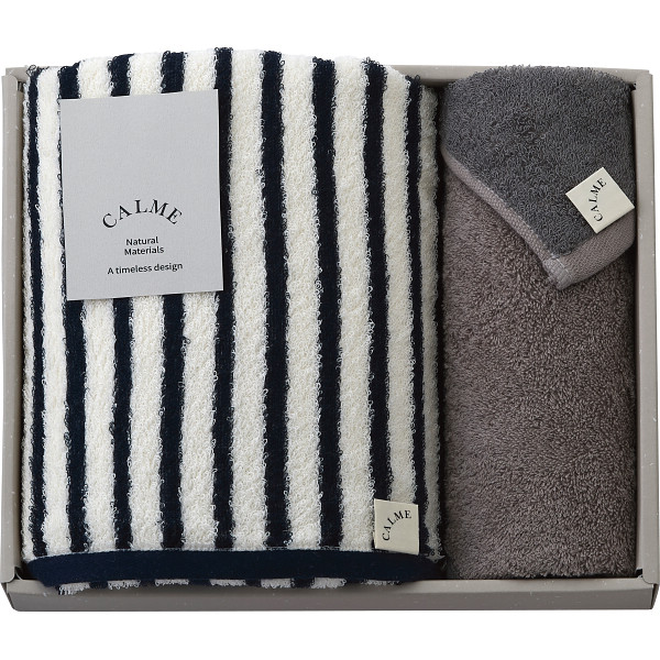 ＣＡＬＭＥバンブー　バス・ハンドタオルセット【26-7081-74】