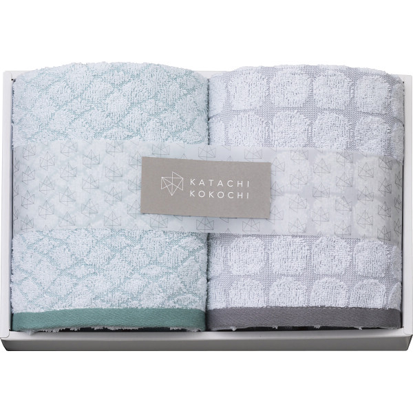 カタチココチ　フェイスタオル２枚セット【26-7081-147】