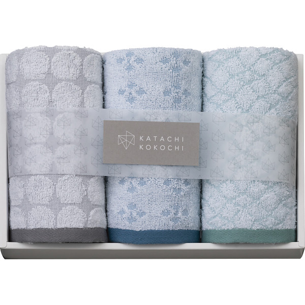 カタチココチ　フェイスタオル３枚セット【26-7081-155】