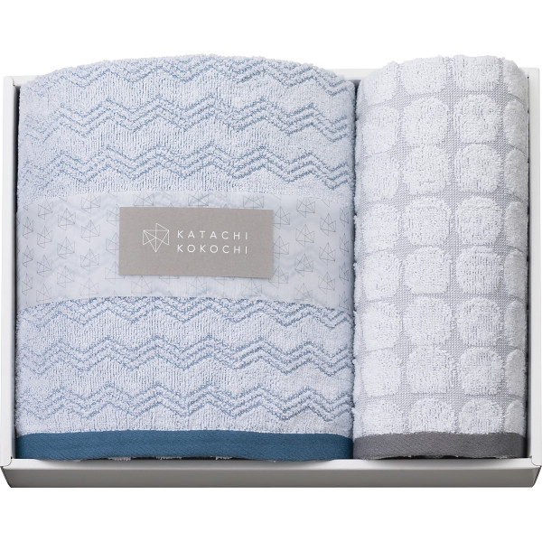 カタチココチ　大判バス・フェイスタオルセット【26-7081-163】