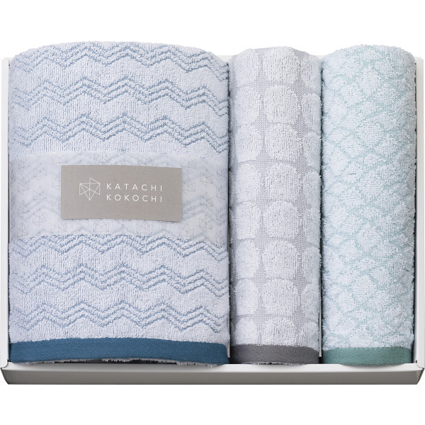 カタチココチ　大判バス・フェイスタオルセット【26-7081-171】
