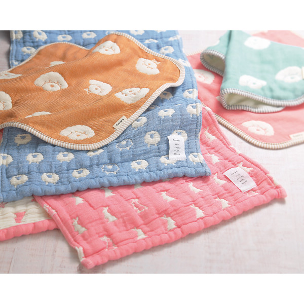 ふわら　６重織ガーゼフェイスタオル・ハンカチセット【26-7087-80】