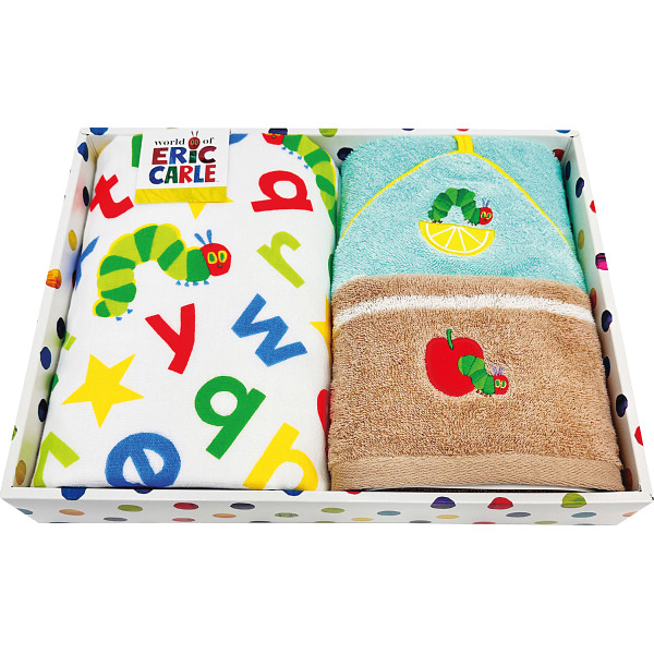 はらぺこあおむし　フェイス・ループ付きウォッシュタオルセット【26-7089-32】