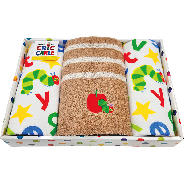 はらぺこあおむし　コンパクトバス・フェイス・ウォッシュタオルセット【26-7089-40】