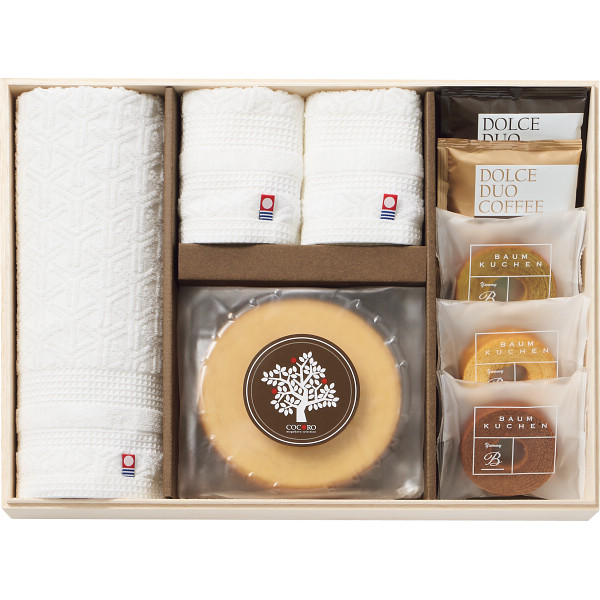 ココロ　今治タオル・バウムクーヘンセット【26-7090-49】