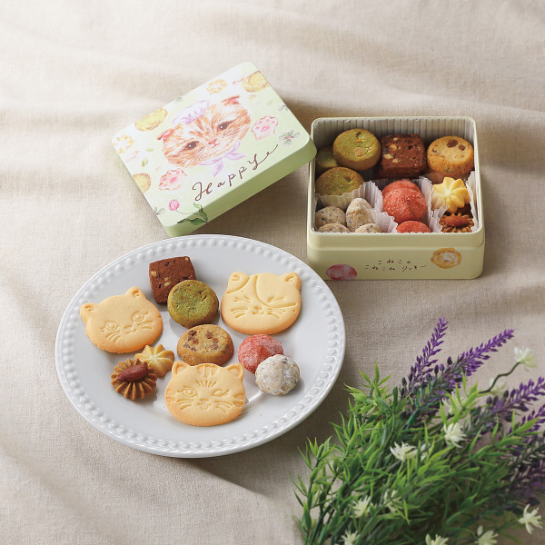 こねこのこねこねクッキー缶【26-7123-28】