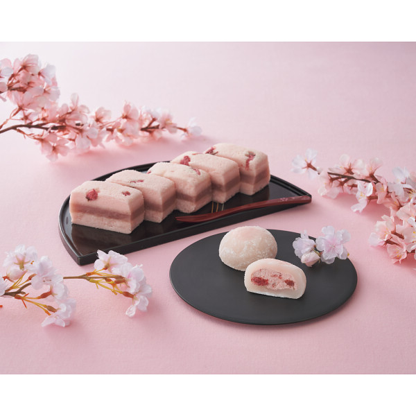 新杵堂　桜ふわふわ・苺ムース大福セット【26-7128-11】
