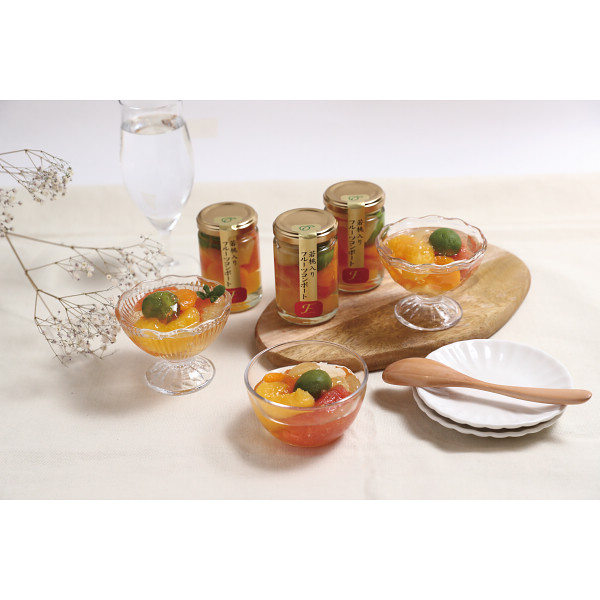 若桃入りフルーツコンポート６本セット【26-7154-20】