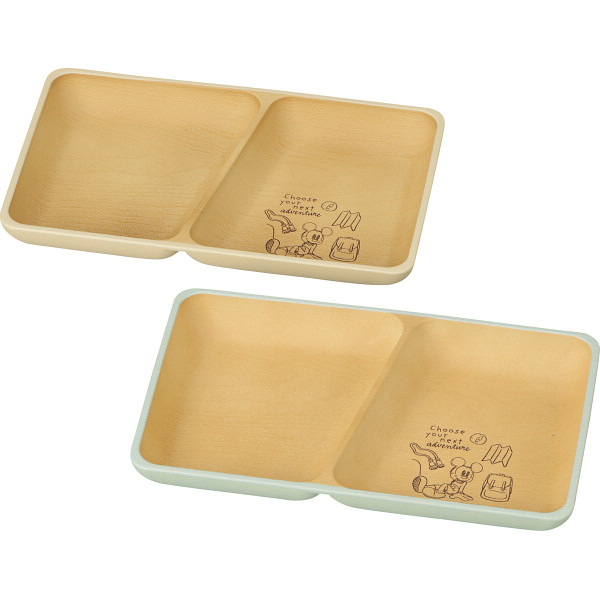 ディズニー　ペア抗菌角プレート【26-7166-29】